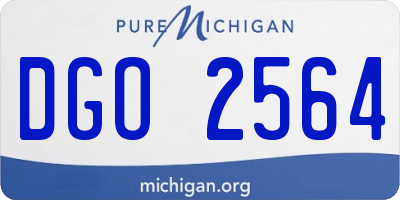 MI license plate DGO2564