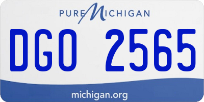 MI license plate DGO2565