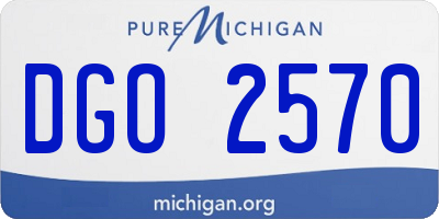 MI license plate DGO2570
