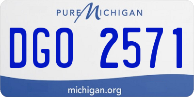 MI license plate DGO2571