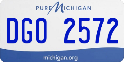 MI license plate DGO2572