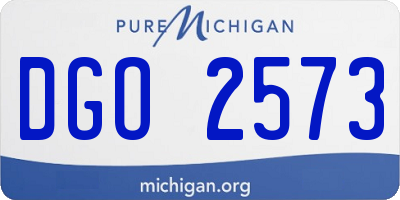 MI license plate DGO2573