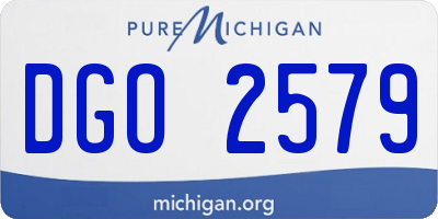 MI license plate DGO2579
