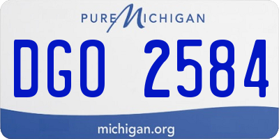 MI license plate DGO2584