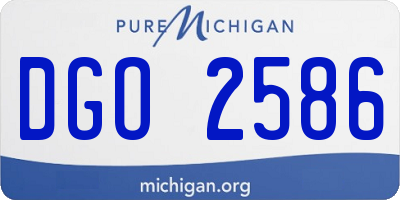 MI license plate DGO2586