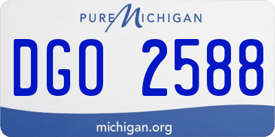 MI license plate DGO2588