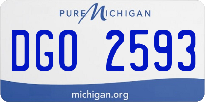 MI license plate DGO2593