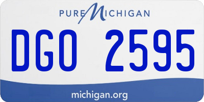 MI license plate DGO2595