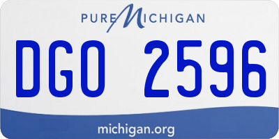 MI license plate DGO2596