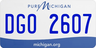 MI license plate DGO2607