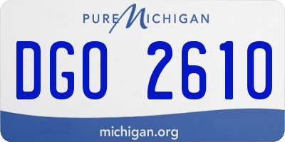 MI license plate DGO2610