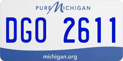 MI license plate DGO2611