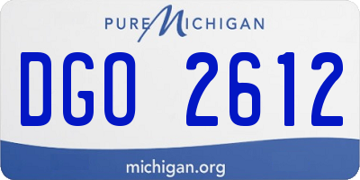 MI license plate DGO2612