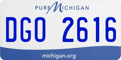 MI license plate DGO2616