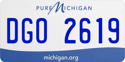 MI license plate DGO2619