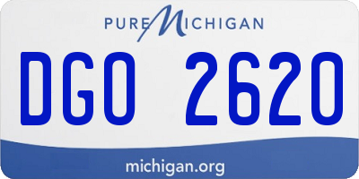 MI license plate DGO2620