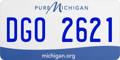 MI license plate DGO2621