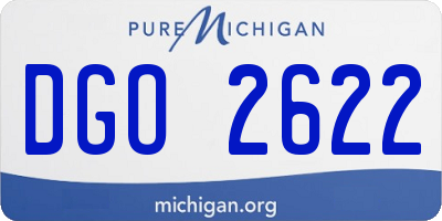 MI license plate DGO2622