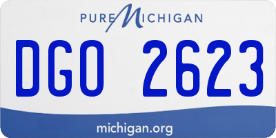 MI license plate DGO2623