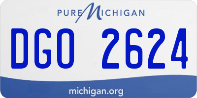 MI license plate DGO2624