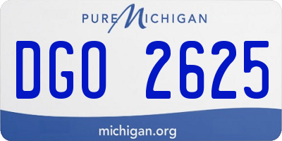 MI license plate DGO2625