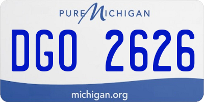 MI license plate DGO2626