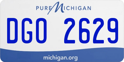 MI license plate DGO2629