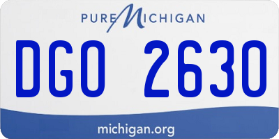 MI license plate DGO2630