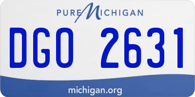 MI license plate DGO2631