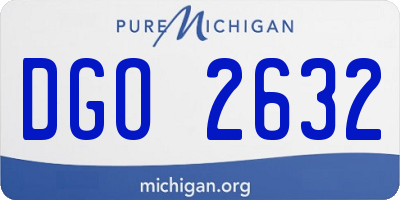 MI license plate DGO2632