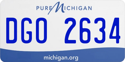 MI license plate DGO2634