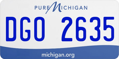 MI license plate DGO2635