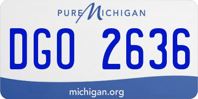MI license plate DGO2636