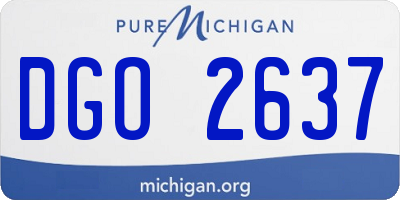 MI license plate DGO2637