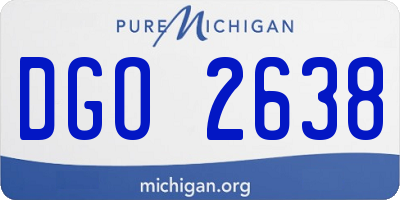 MI license plate DGO2638