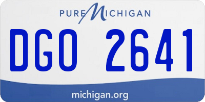 MI license plate DGO2641