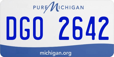 MI license plate DGO2642