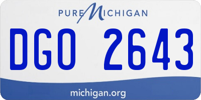 MI license plate DGO2643
