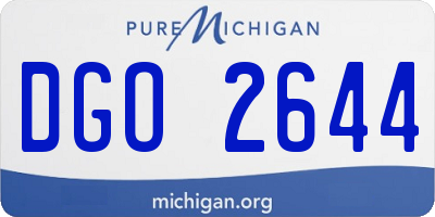 MI license plate DGO2644