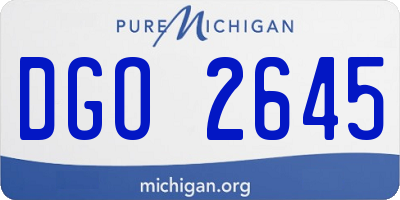 MI license plate DGO2645