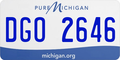 MI license plate DGO2646