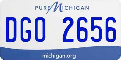 MI license plate DGO2656