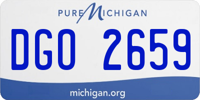MI license plate DGO2659