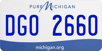 MI license plate DGO2660