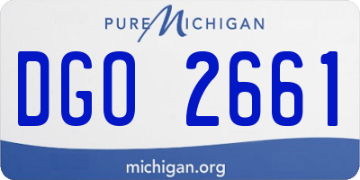 MI license plate DGO2661