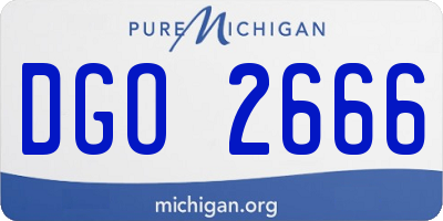MI license plate DGO2666