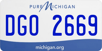 MI license plate DGO2669