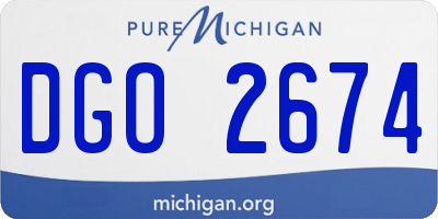 MI license plate DGO2674