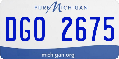 MI license plate DGO2675