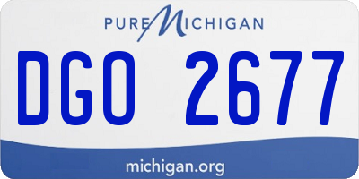 MI license plate DGO2677